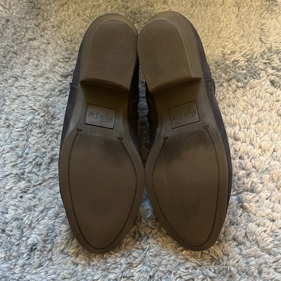 Navy Blue Suede Ankle Boots 7M - Picture 4 of 8